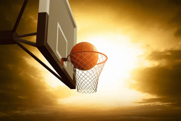 Basketballball Auf Illustration — Stockfoto