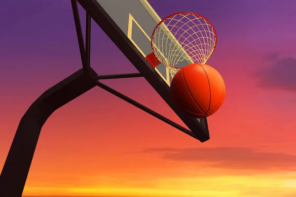 Pallone Basket Illustrazione — Foto Stock