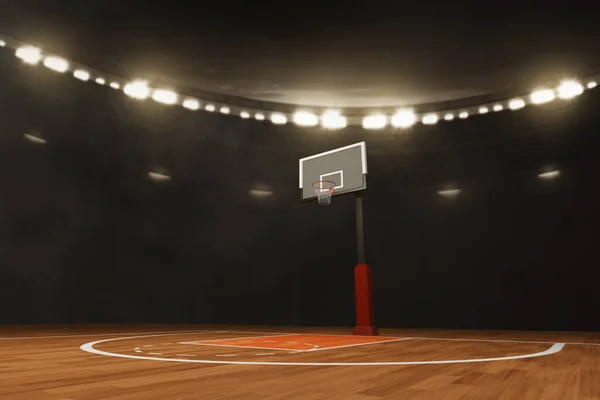 Empty Basketball Court Illustration — Stock Photo, Image