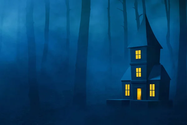 Desenhos Animados Casa Assombrada Ilustração — Fotografia de Stock