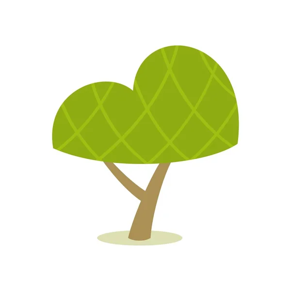 断裂した葉冠を持つ亜熱帯の木 ベクターイラスト — ストックベクタ
