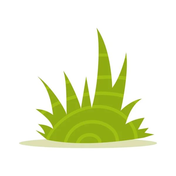 太い緑豊かな庭の草の茂み ベクターイラスト — ストックベクタ