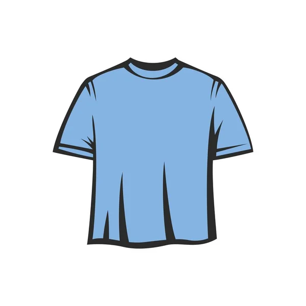 Mavi Unisex Spor Tişörtü Vektör Illüstrasyonu — Stok Vektör