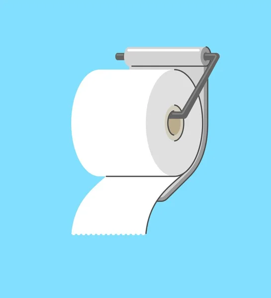 Toiletpapier Roll Opknoping Muurhouder Hygiëne Toiletpapier Roller Voor Toilet Toilet — Stockvector