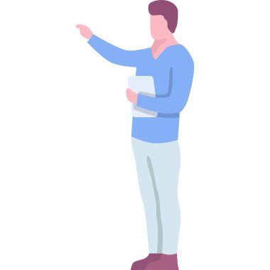 Teslimatçı vektörü. Lojistik çalışanı beyaz arka planda izole edilmiş. Depo servisi