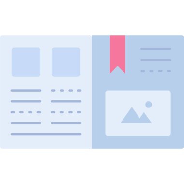 E-learning icon. E-book flat vector. Education course, library, school logo isolated on white background