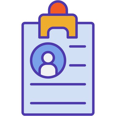 Simgeye devam et. Vektör istihdam belgesi iş görüşmesi formu. Pano özgeçmişi, biyografi profili bilgileri. İnsan Kaynakları iş kavramı