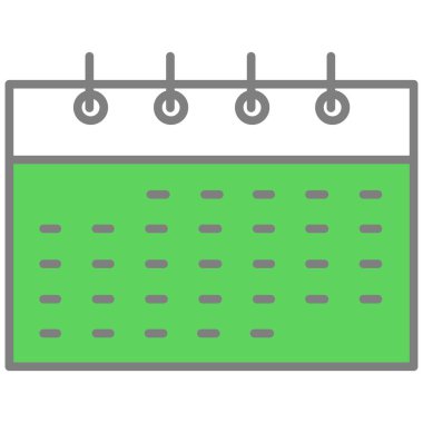 Office calendar icon. Vector diary schedule flat design. Date appointment reminder, business organizer application or ui interface sign