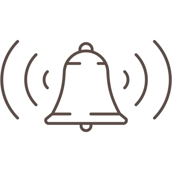 Bell Icon Alarm Vector Alert Ring Symbol Phone Notification Push — Stock Vector