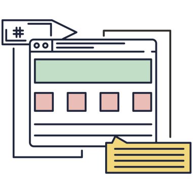 Viral, digital marketing strategy and content management flat vector icon. Public information share and spread. Social media campaign. Business and internet