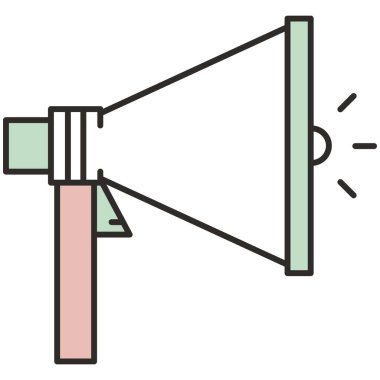 Megaphone loudspeaker vector icon for announcement message, digital marketing, social media propaganda and advertising