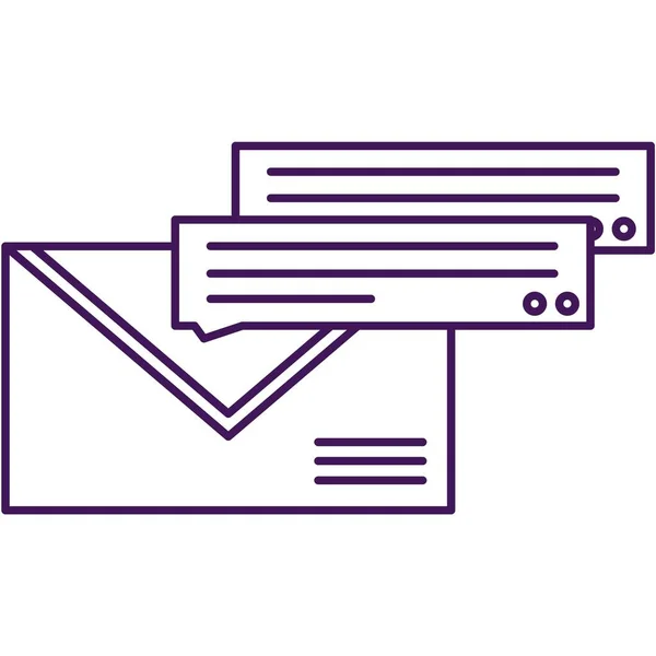 Ícone Mensagem Correio Vetorial Enviar Novo Símbolo Envelope Carta Bate — Vetor de Stock