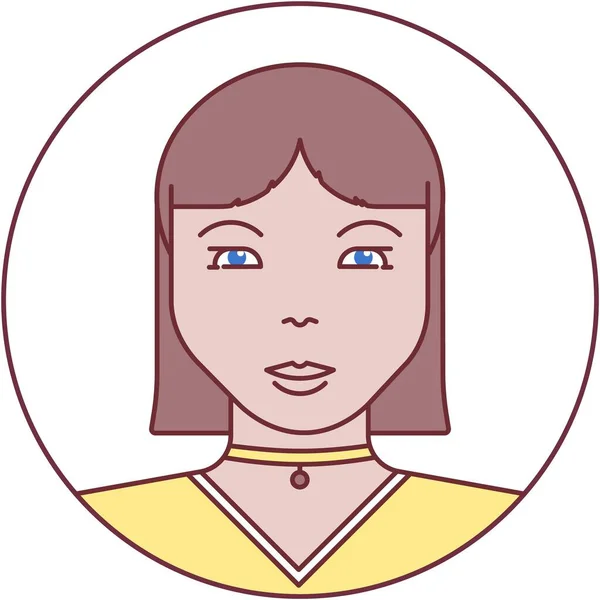 Icône Profil Avatar Femme Tête Femme Vecteur Les Hommes Affaires — Image vectorielle