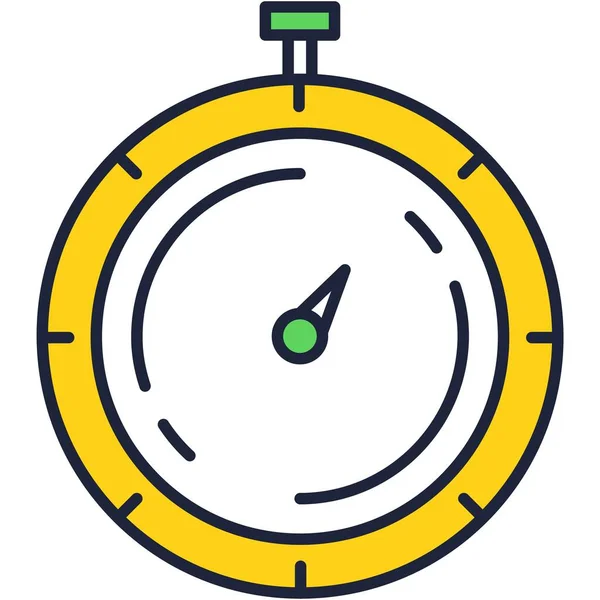 Stoppuhr Symbol Vektoruhrzeitzähler Zeitsymbol Deadline Countdown Sport Stoppuhr Piktogramm Chronometer — Stockvektor