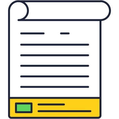 Stratejik görüş simgesi. Vektör kağıt işi planı, kurumsal görev ve analiz sonucu. Anlaşma ya da sözleşme tasarımı