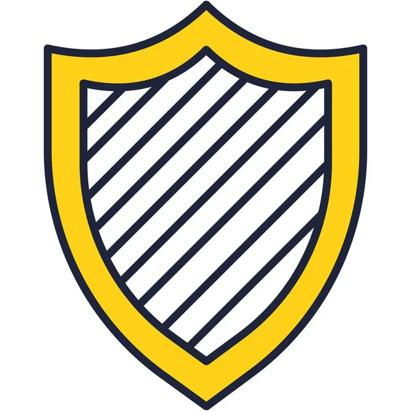 Icône Bouclier Emblème Sécurité Vectoriel Symbole Protection Protéger Insigne Sûr — Image vectorielle
