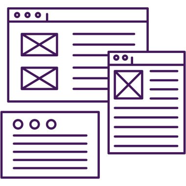 Web sitesi içeriği oluşturma vektör simgesi. İnternet yazılımı, gelen postalar, akıllı yazışmalar. Posta pazarlama resim grafiği
