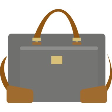 Ofis dosyası ikonu. İş portföy el çantası vektörü. Erkek bavulu. Belge için iş adamı moda çantası