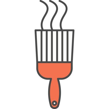 Beyaz arka planda yalıtılmış boya fırçası vektör simgesi.