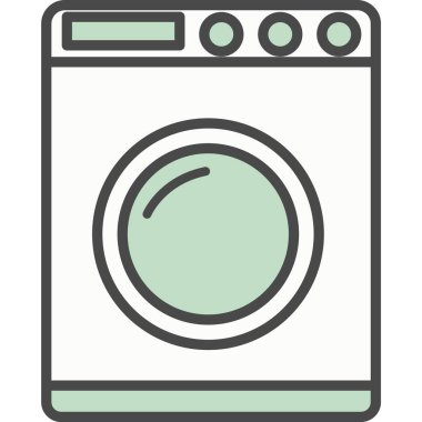 çamaşır makinesi vektör simgesi beyaz arkaplanda izole