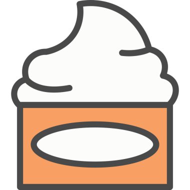 Güzellik kremi vektör simgesi beyaz arkaplanda izole