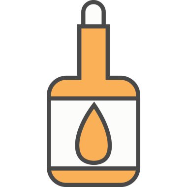 Beyaz arkaplanda yağ şişesi vektör simgesi izole