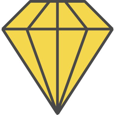 Gemstone vektör simgesi beyaz arkaplanda izole edildi