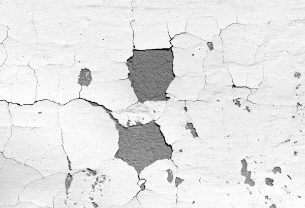 Kırık Alçılı Beyaz Bir Duvarın Parçası — Stok fotoğraf