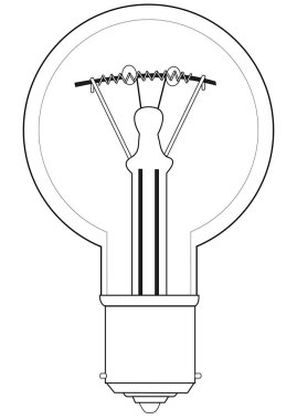 Bir ampulün dış çizgisi