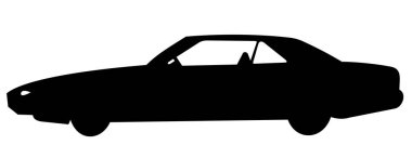 Bir yolcu arabasının silüeti