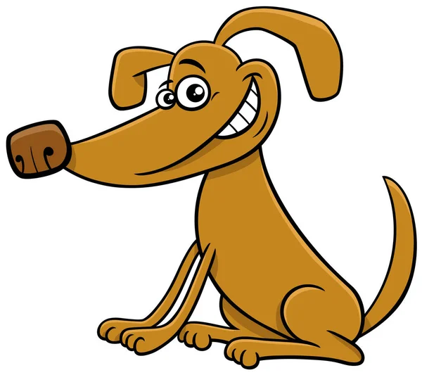 Tecknad Illustration Rolig Hund Comic Djur Karaktär — Stock vektor