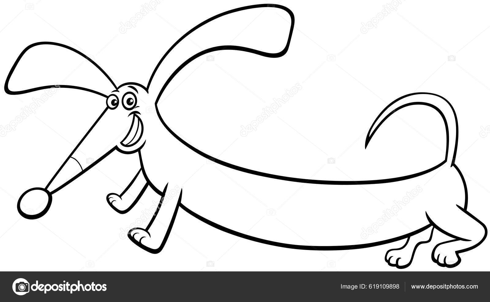 Desenhos para Colorir: Desenho de cachorro salsicha, dog, cachorro para  colorir.