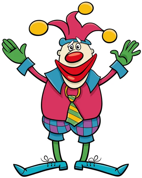 Illustration Bande Dessinée Personnage Comique Drôle Clown — Image vectorielle