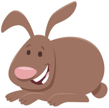 Cartoon illustration of cute rabbit or bunny animal character