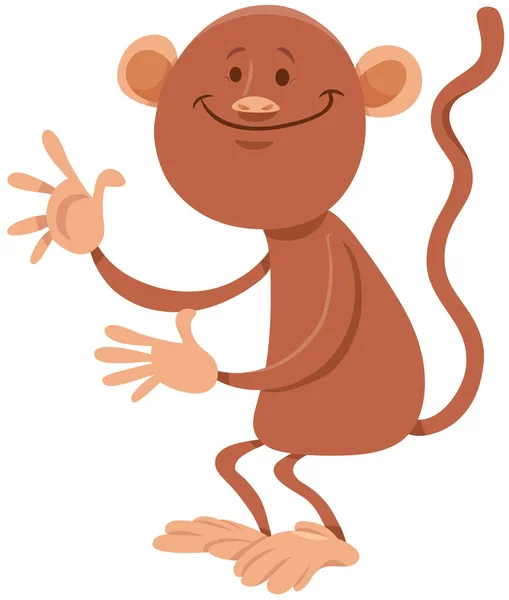 Ilustracja Kreskówki Śmieszne Małpy Komiks Zwierzę Charakter — Wektor stockowy