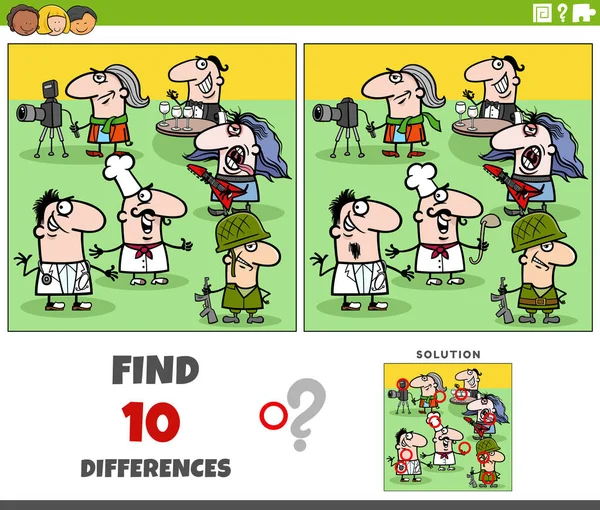 图片说明发现不同职业角色群体的图片教育游戏的差异 — 图库矢量图片