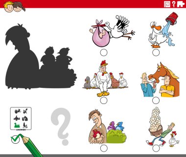 Çizgi film çizimi, çizgi roman kavramları ile Gölge Eğitimi oyununa doğru resmi bulmanın