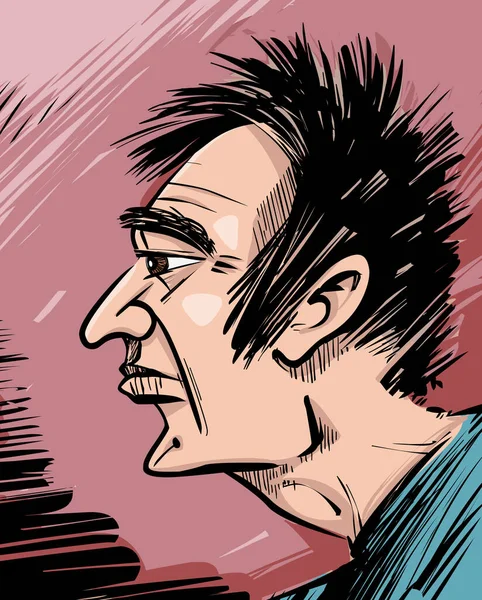 Gambar Gambar Sketsa Profil Manusia Karikatur - Stok Vektor