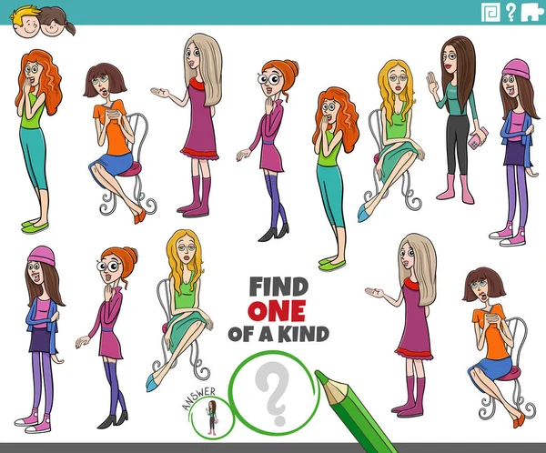 Çizgi film çizimi, genç kadın karakterlerin yer aldığı eğitici bir resim bul