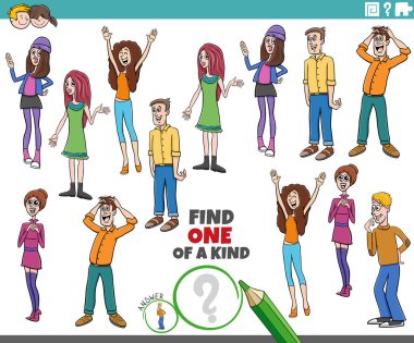 Çizgi film çizimi, genç karakterlerin oynadığı eğitici bir resim bul