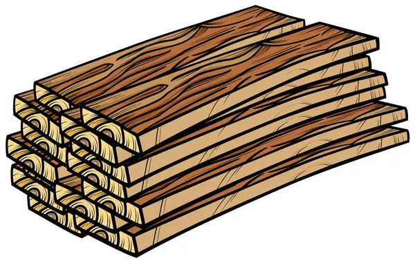 Cartoon Illustration Von Holzstapeln Oder Holzplanken Clip Art Vektorgrafiken