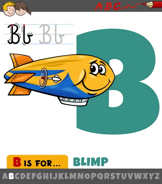アルファベットの文字Bの教育漫画イラスト エビ輸送文字 ストックイラスト