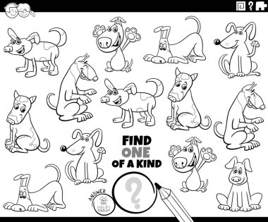 Siyah-beyaz karikatür çizimleri, köpeklerin hayvan karakterlerini renklendirme sayfası ile ilgili eğitici bir resim bul.