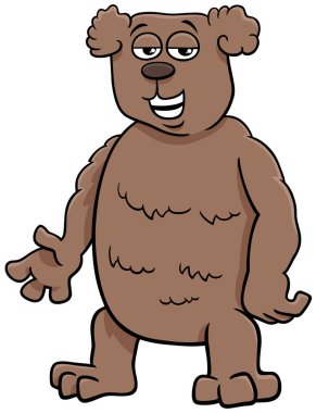 Komik Kahverengi Ayı Çizgi Filmi Vahşi Hayvan Karakteri