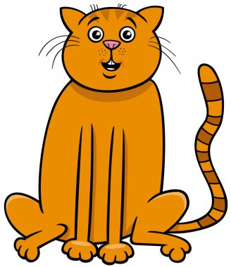 Komik sarı kedi çizgi roman karakteri çizimi