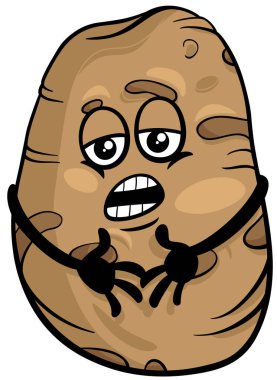 komik komik patates sebze gıda karakter karikatür çizimi