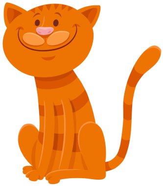 Komik kedi hayvan karakter karikatür çizimi