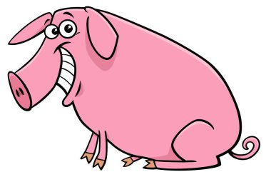 Mutlu Domuz Çiftliği Hayvan Karakteri Çizgi Filmi