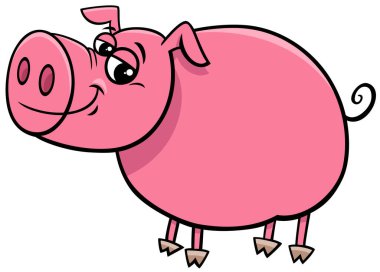 Komik Domuz Çiftliği Hayvan Karakteri Çizgi Filmi