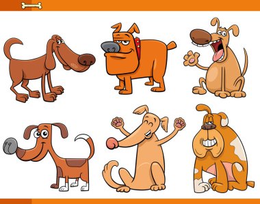 Komik Köpekler ve Köpek Yavrularının Çizgi Filmlerdeki Hayvan Karakterleri